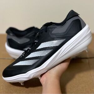 Adidas Adizero Impact Men's Size 9 Baseball Metal Cleats Black White ID0969 NEW